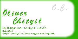 oliver chityil business card