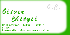 oliver chityil business card